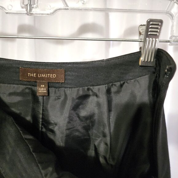 The Limited Black A-Line Cotton Blend Pleated Skirt Size XS - Picture 2 of 6